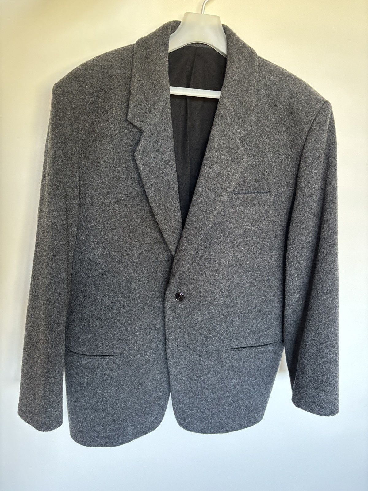 Lemaire Boxy SB jacket, grey felted wool Size US XL / EU 56 / 4 - 3 Thumbnail