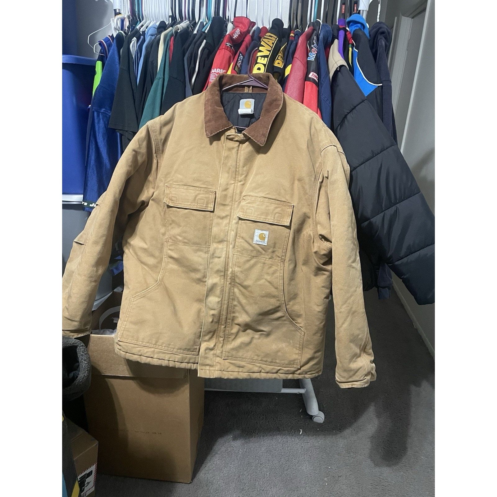Carhartt Size 2XL- Carhartt Detroit Jacket Quilted Lined Brown Size US XXL / EU 58 / 5 - 1 Thumbnail