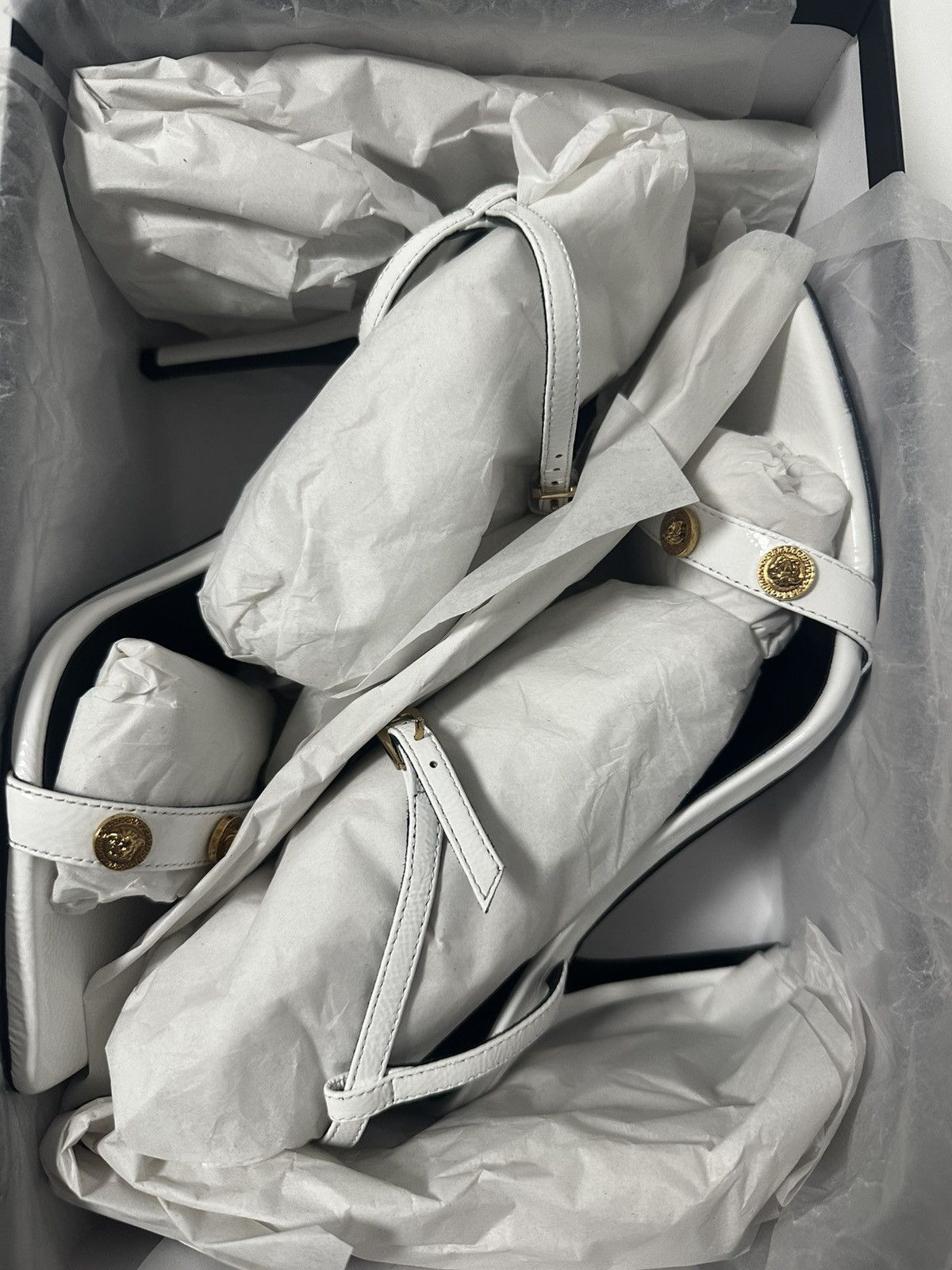 Versace Versace White Studded Sandals Size US 9 / IT 39 - 10 Thumbnail