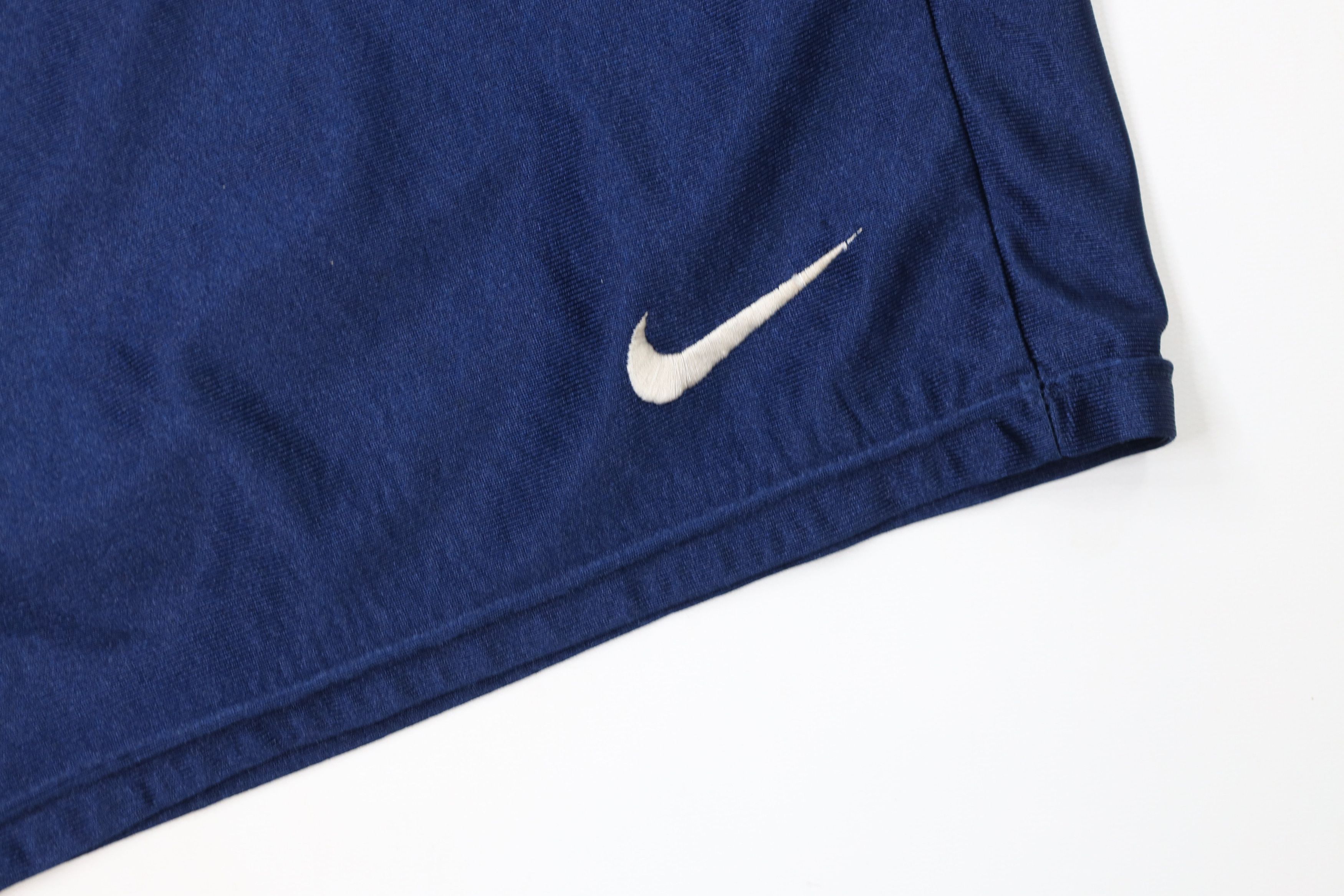 Nike × Vintage Vintage 90s Nike Scott Mini Swoosh Gym Shorts Blue USA Size US 36 / EU 52 - 5 Thumbnail