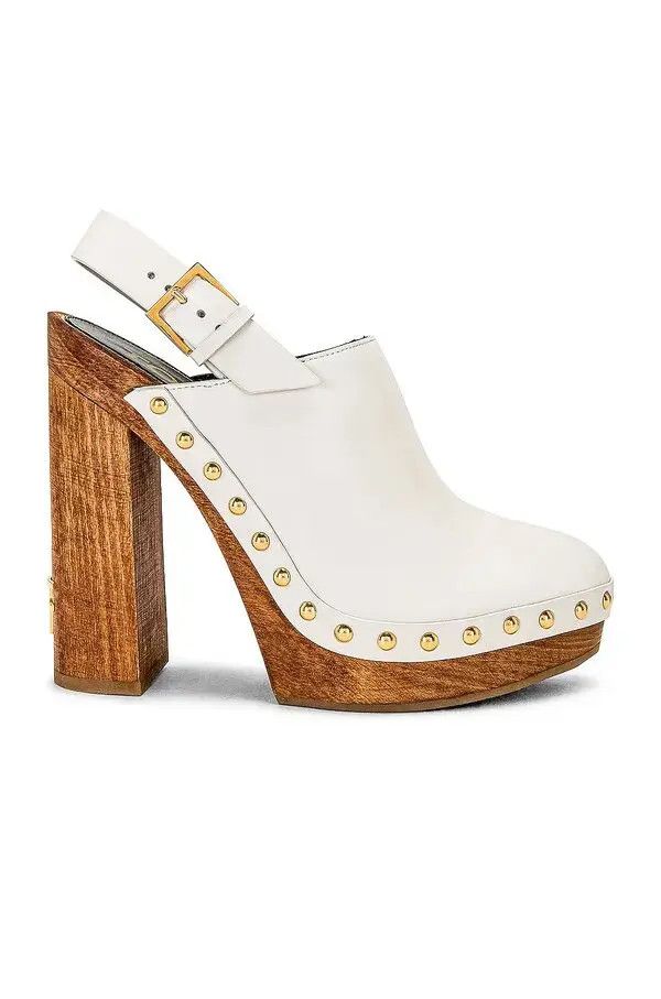 Tom Ford o1loc1c1124 W3108 Leather Clogs in White Size US 11 / IT 41 - 1 Thumbnail
