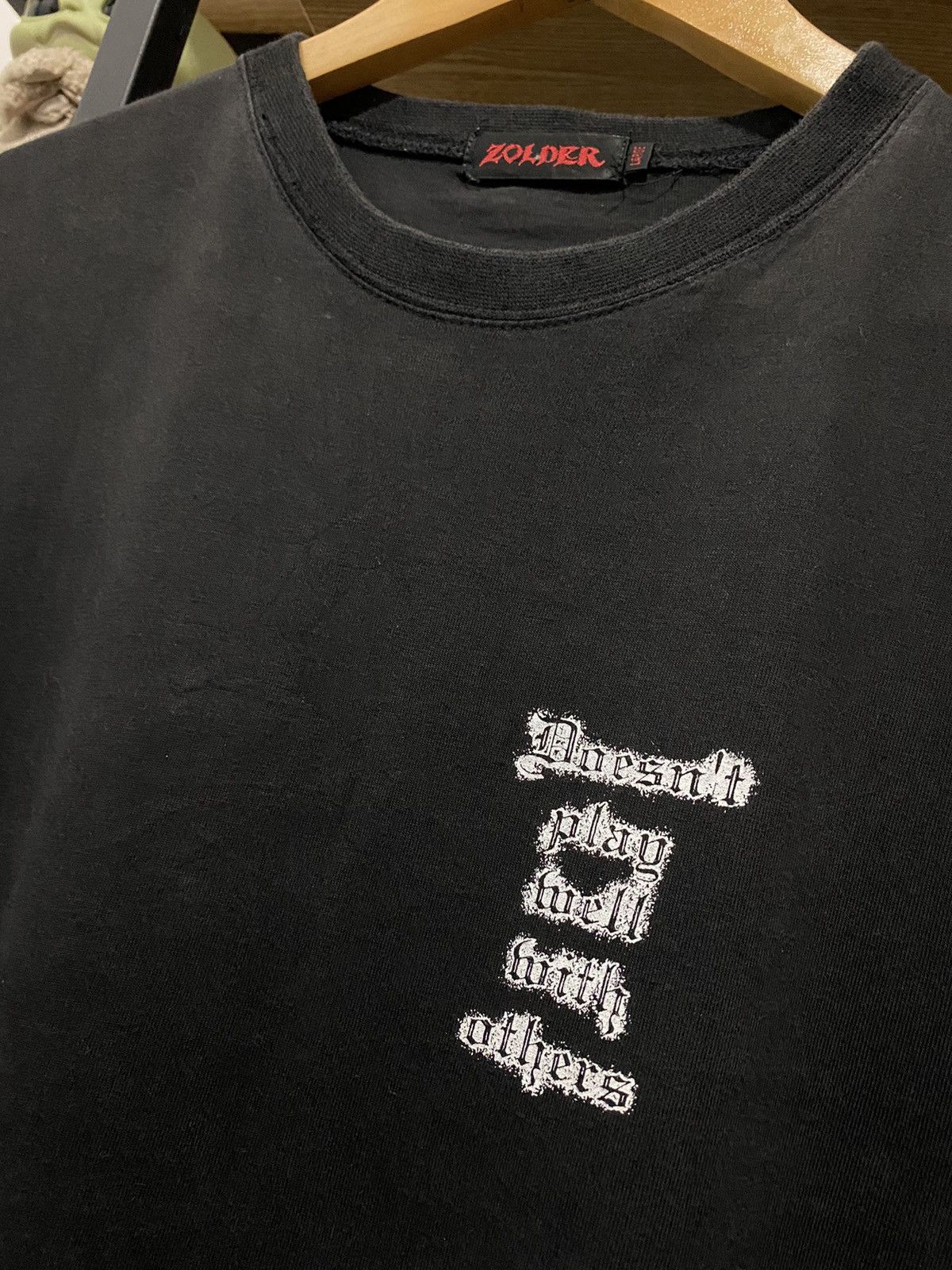 Japanese Brand Zolder Japan Play Well Quotes Double Cross Sleeve Tee Size US L / EU 52-54 / 3 - 3 Thumbnail
