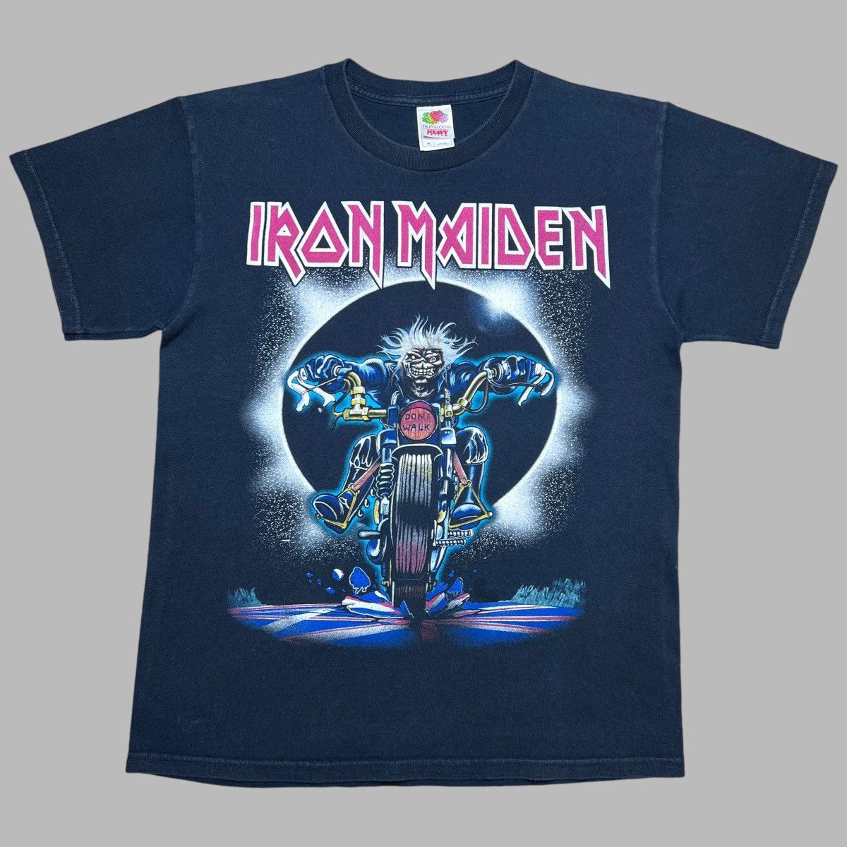 Band Tees × Vintage Iron Maiden Skeleton Riding Motorcycle Graphic Band Tee Size US M / EU 48-50 / 2 - 1 Thumbnail