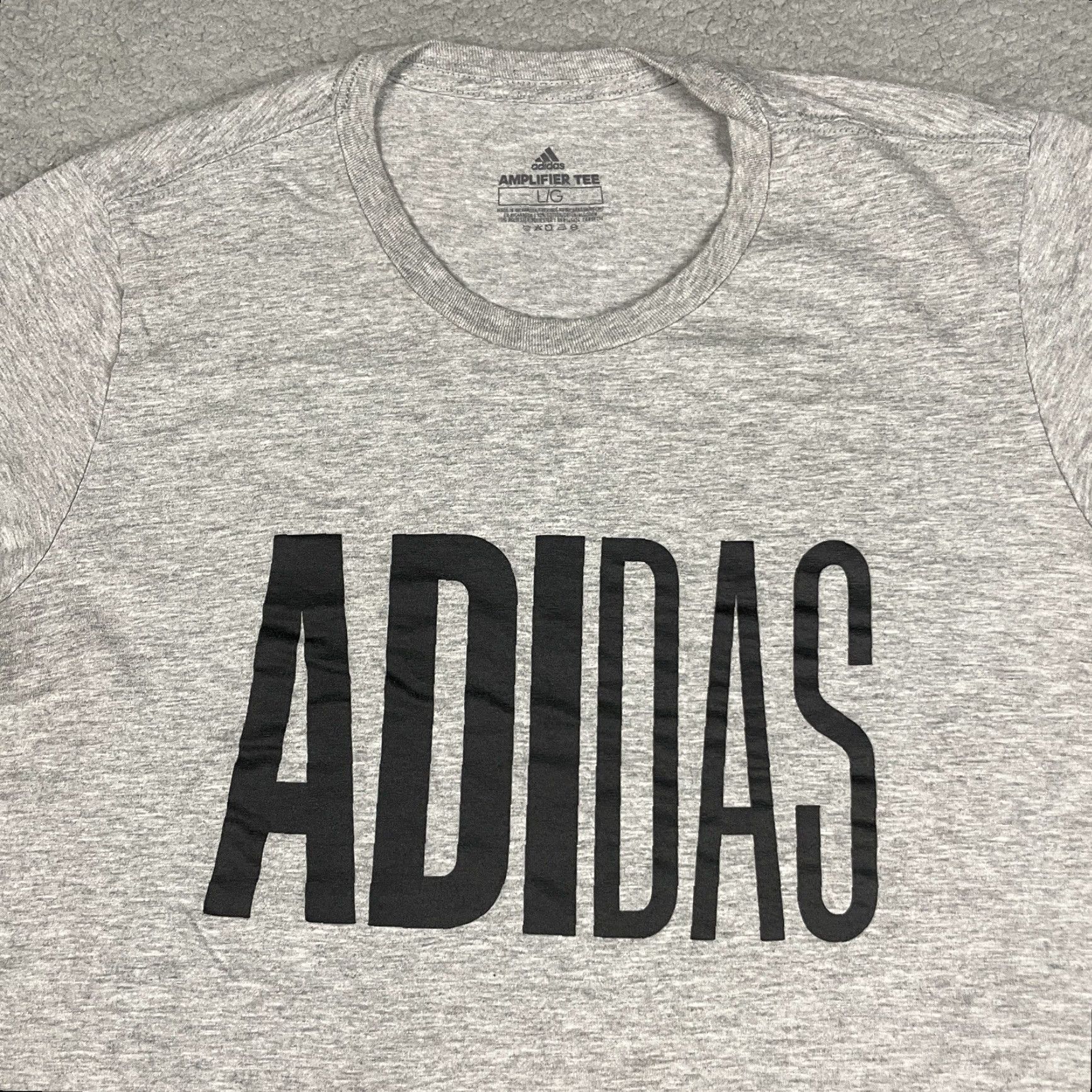 Adidas Adidas Amplifier T-Shirt Unisex Adults L Black Gray Logo Graphic Print Crew Neck Short Sleeve Modern Trefoil 2020 Size L / US 10 / IT 46 - 4 Thumbnail