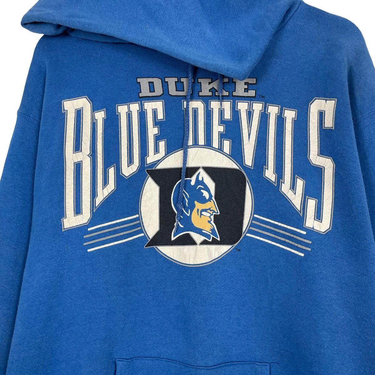 Vintage 💥DUKE BLUE DEVIL USA BIG LOGO HOODIE SWEATER Size US L / EU 52-54 / 3 - 6 Thumbnail
