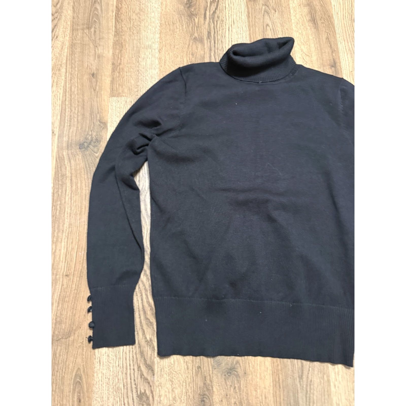 Vintage VINTAGE Cupio Sweater Shirt Womens M Black Turtleneck Long Sleeve Pullover Size M / US 6-8 / IT 42-44 - 3 Thumbnail
