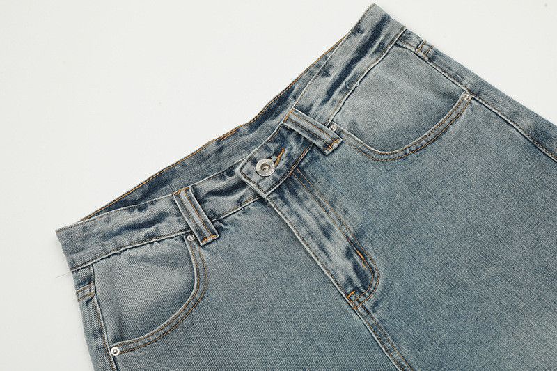Vintage American retro men's cleanfit washed wide-leg jeans Size US 32 / EU 48 - 3 Thumbnail