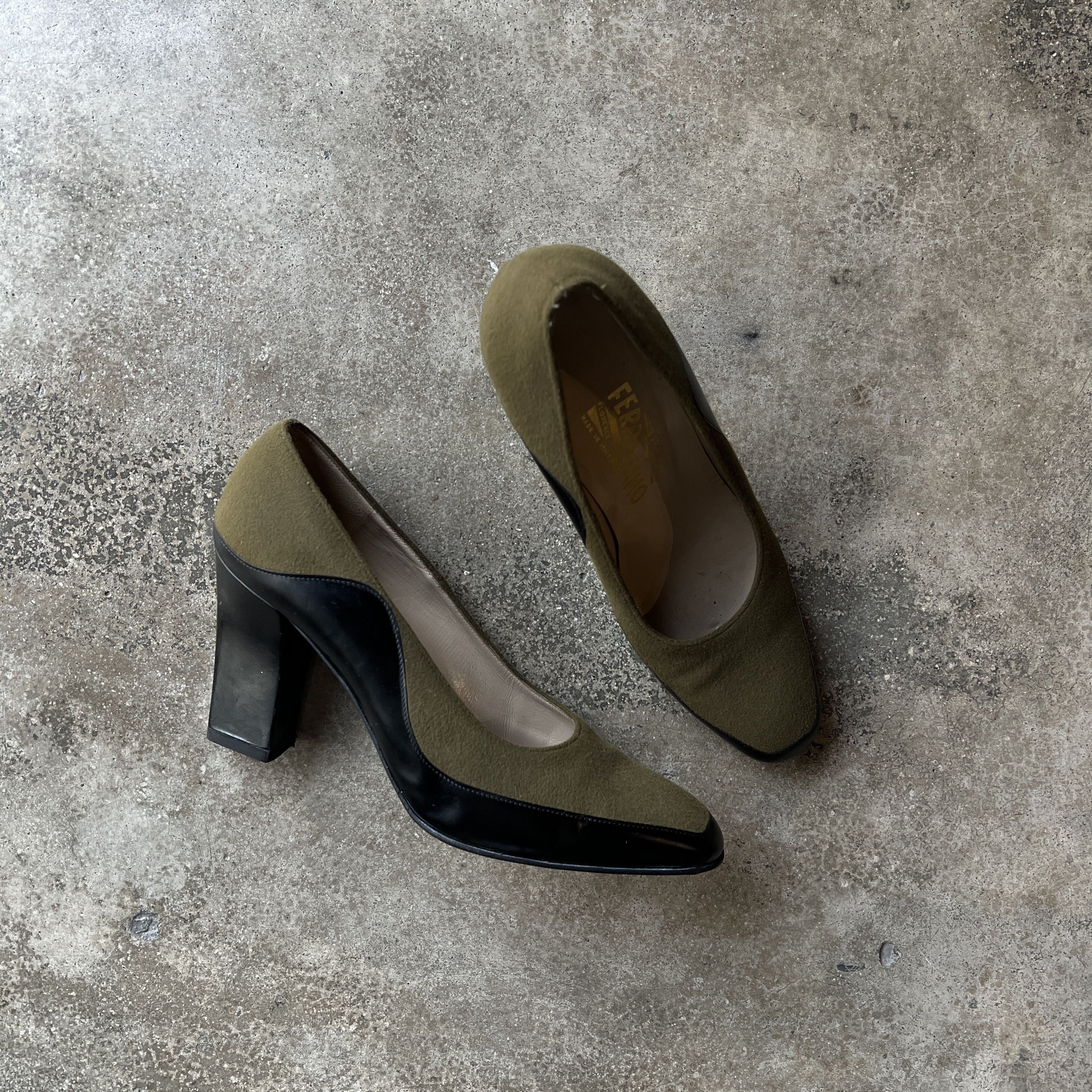 Salvatore Ferragamo Salvatore Ferragamo Two-Tone Block Heels Size US 8 / IT 38 - 4 Thumbnail