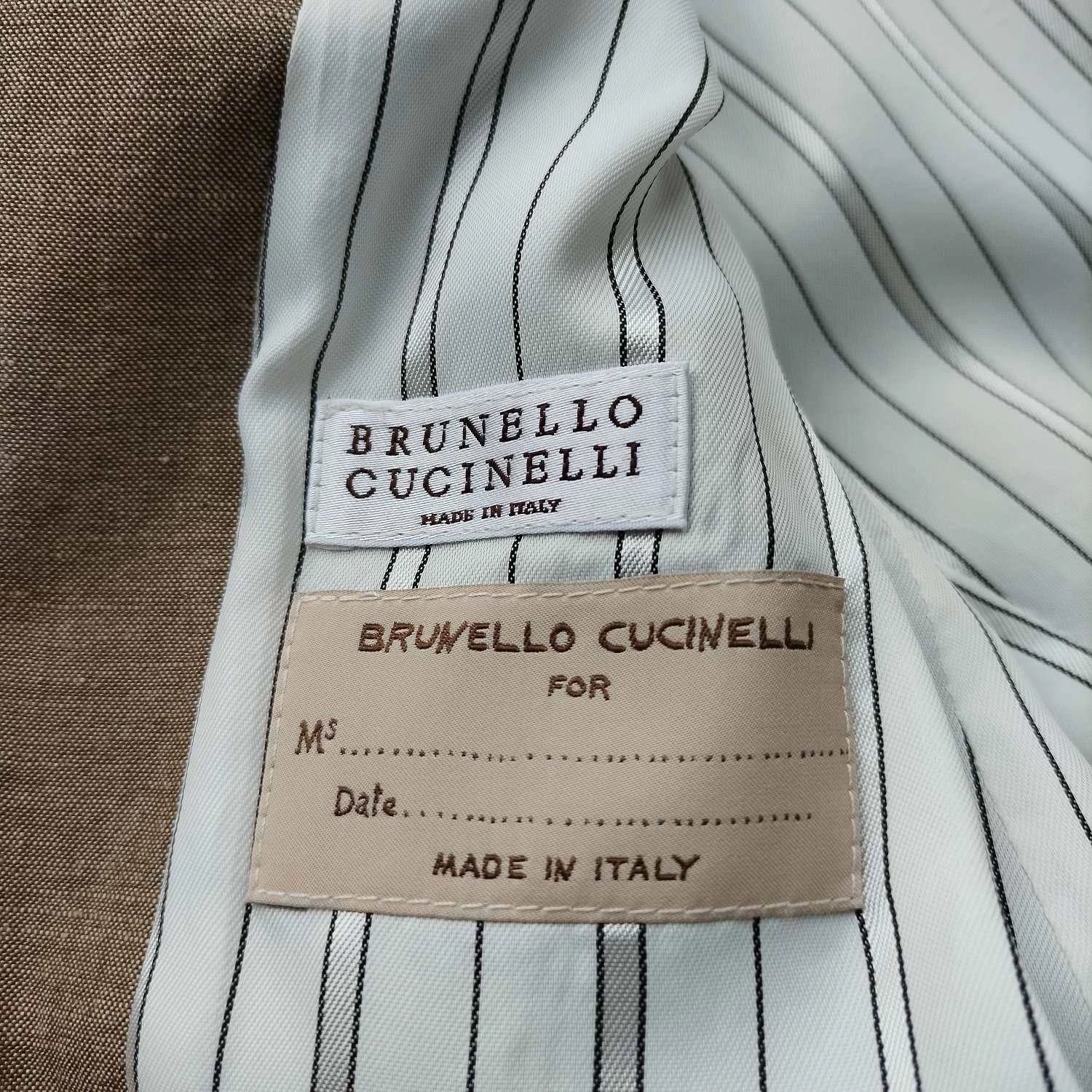 Brunello Cucinelli Brunello Cucinelli linen blazer unisex 38 oat single Size XS / US 0-2 / IT 36-38 - 6 Thumbnail