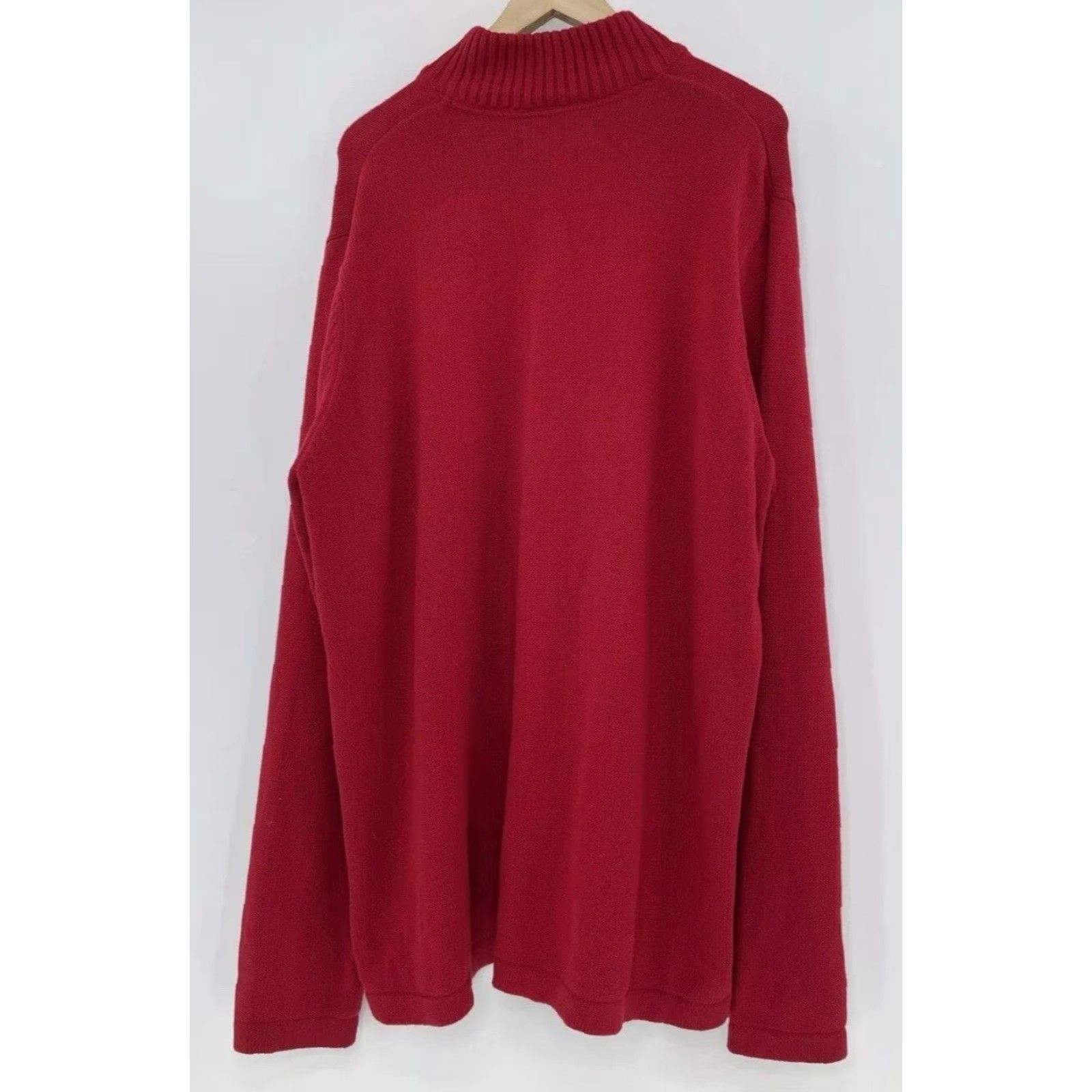 Eddie Bauer VINTAGE? No. Eddie Bauer Men’s Red Quarter Zip Long Sleeve Knit Sweater Size Tall 2XL Size US XXL / EU 58 / 5 - 2 Thumbnail