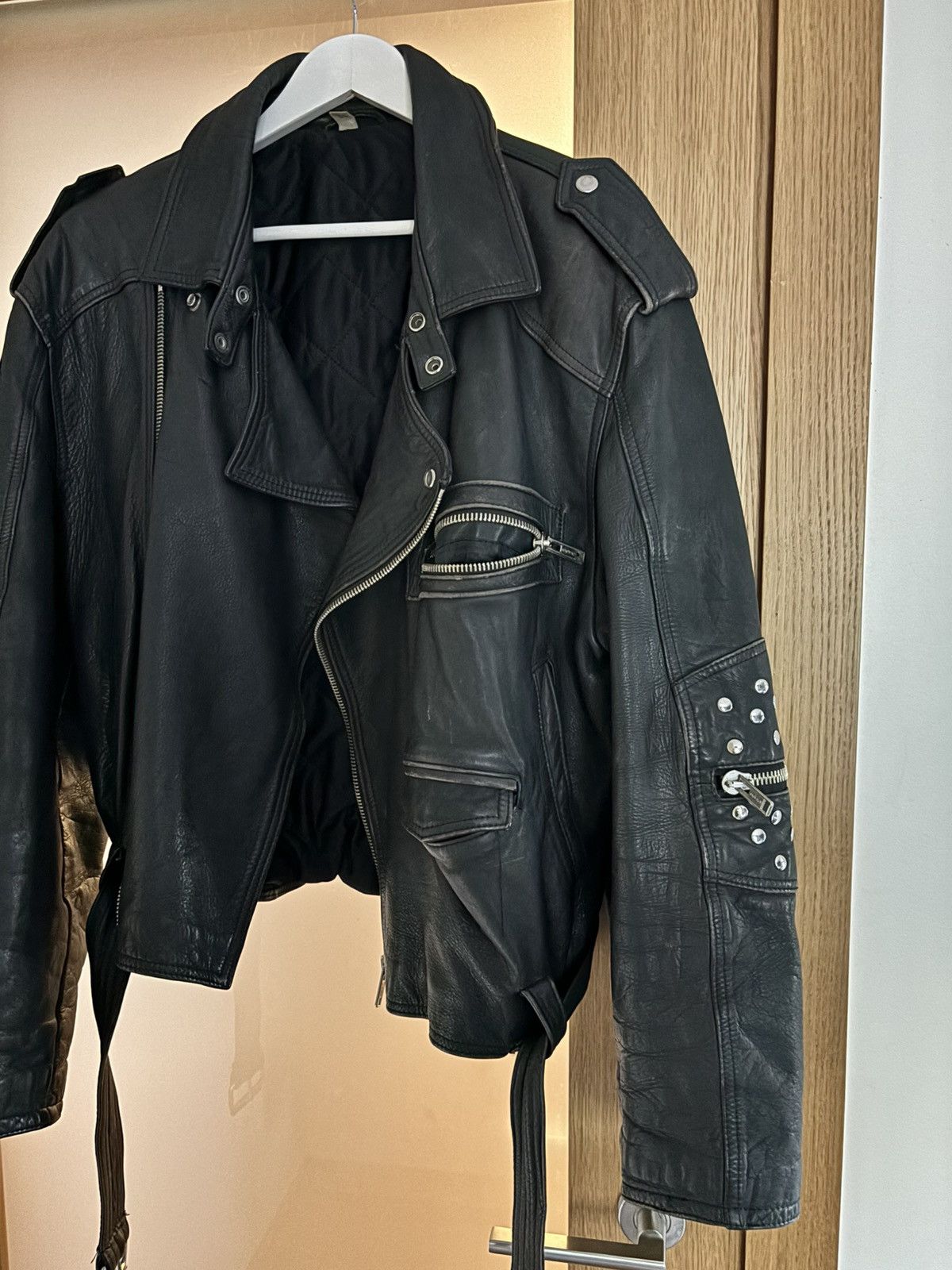 Vintage Real Leather Jacket Size XXL / US 16-18 / IT 52-54 - 2 Thumbnail