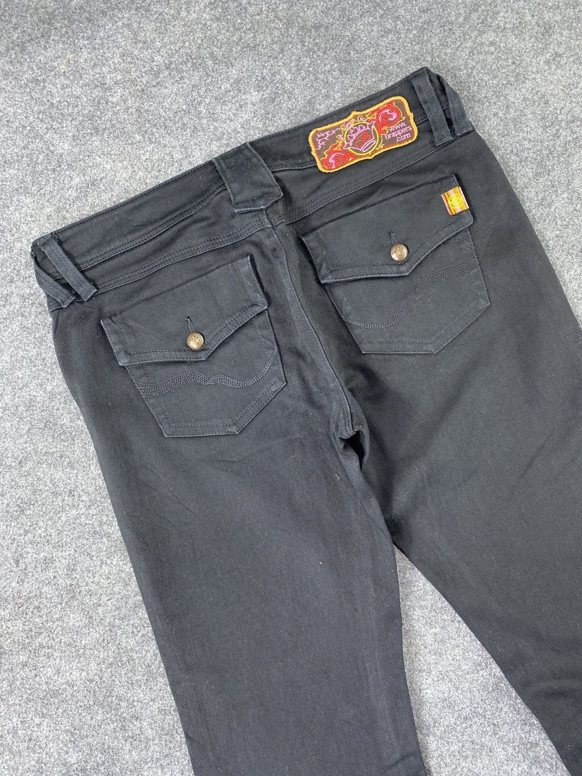Japanese Brand × Jean Japanese Brand Brappers Bootcut Black Jeans - J1099 Size 29" - 6 Thumbnail