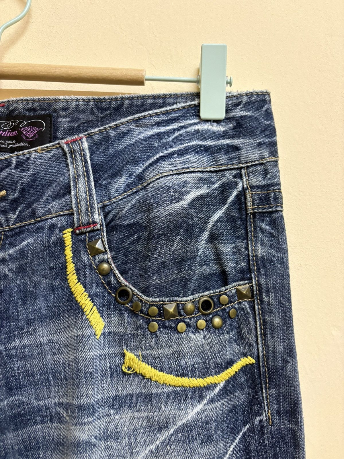 If Six Was Nine × Japanese Brand Vintage Y2k Oririn Jeans Spell Out Poem Flared Jeans Size US 32 / EU 48 - 10 Thumbnail