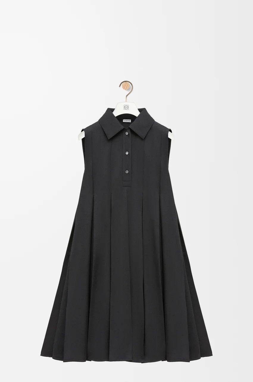 Loewe o1loc1c0525 Trapeze Dress in Black Size S / US 4 / IT 40 - 1 Thumbnail