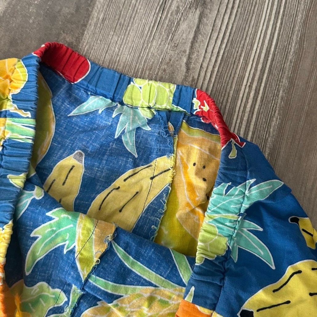 Handmade handmade blue fruit pattern shorts Size 28" / US 6 / IT 42 - 3 Thumbnail