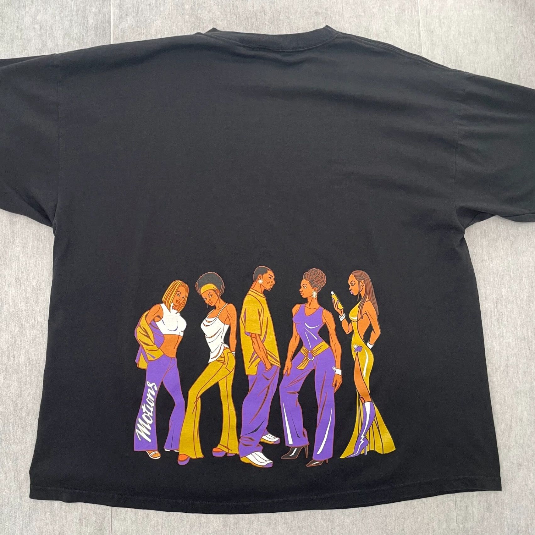 Hanes Motions Shirt Adult 2XL Black African American Club Bar Lounge Nightclub Men Y2K Hanes Graphic Tee Short Sleeve Crew Neck Vintage Size US XXL / EU 58 / 5 - 2 Thumbnail