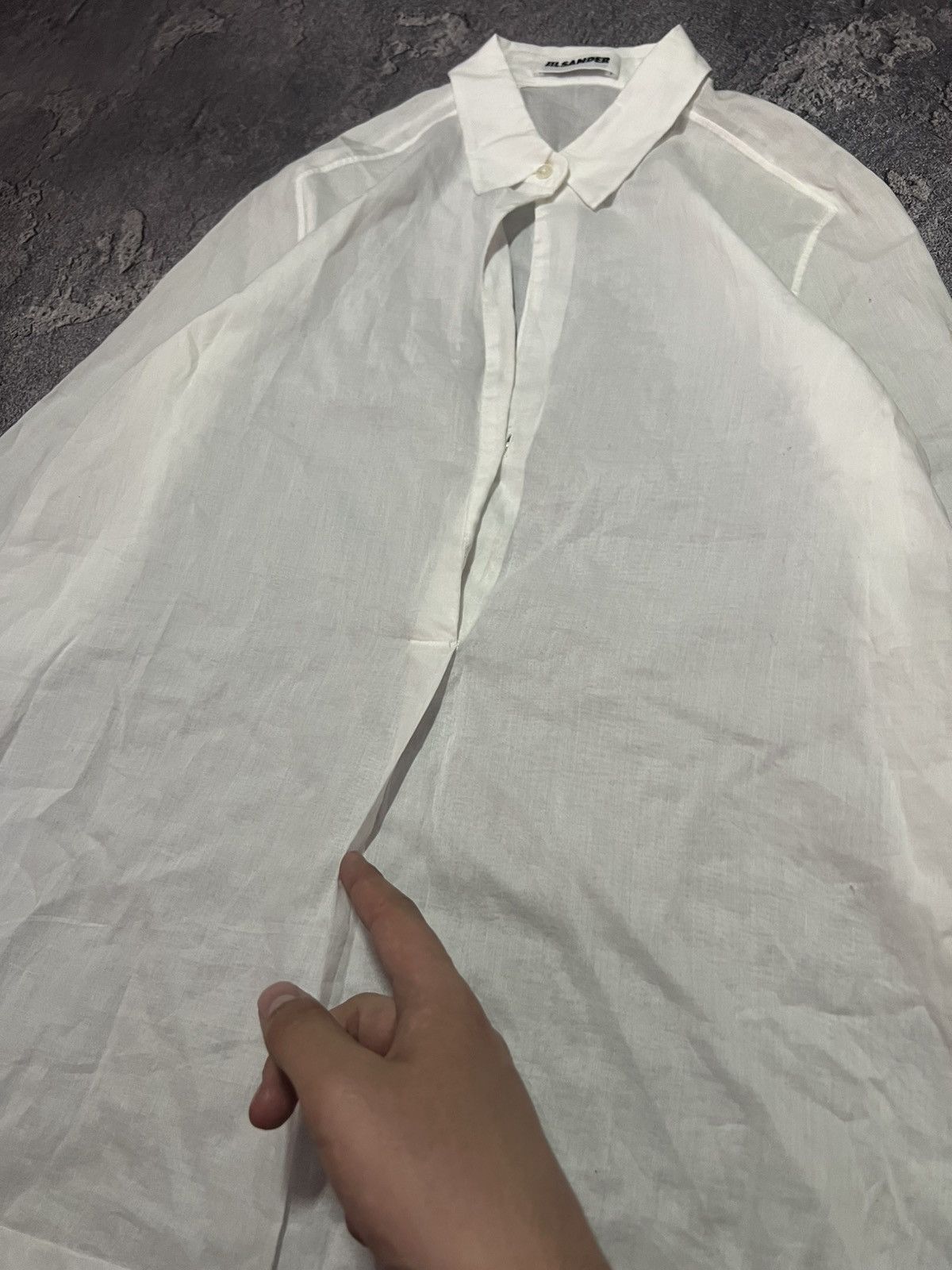 Jil Sander Jil Sander 1/2 Button Up White Shirt Avant Garde Vintage Size XXS / US 00 / IT 34 - 3 Thumbnail