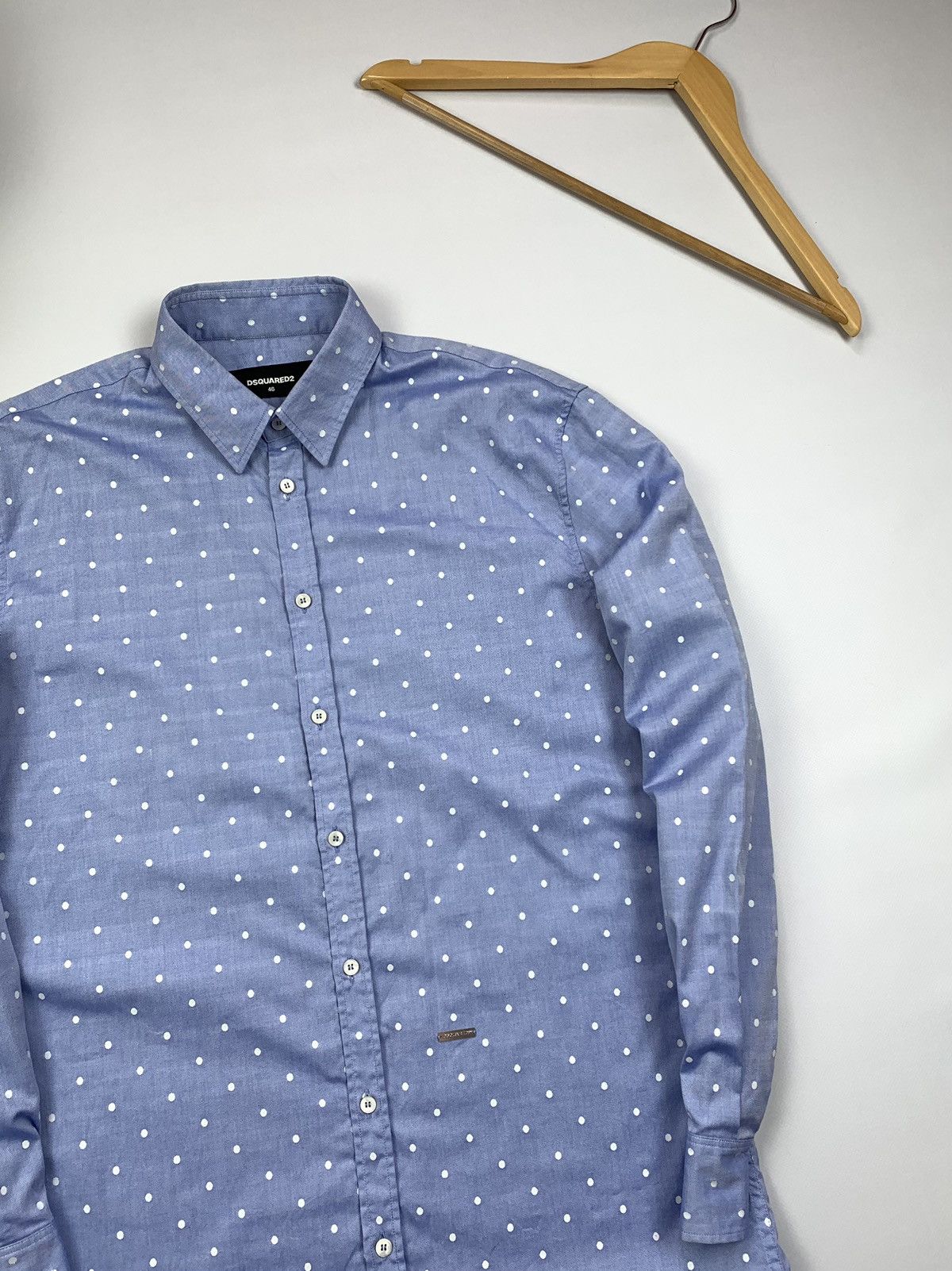 Dsquared2 Dsquared2 Polka Dot Long Sleeve Button Shirt Mens Size 46 M Size US M / EU 48-50 / 2 - 2 Thumbnail