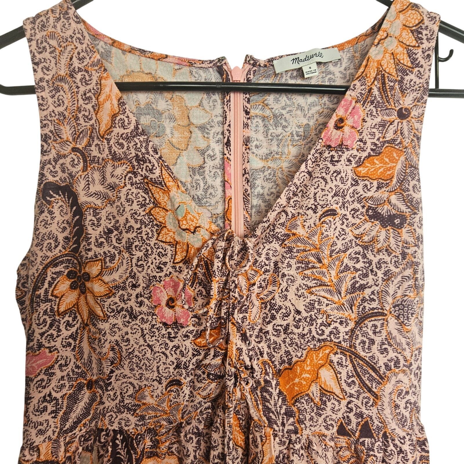 Madewell Madewell Bali Light Petal Block Print Midi Dress 4 Wedding Size S / US 4 / IT 40 - 3 Thumbnail