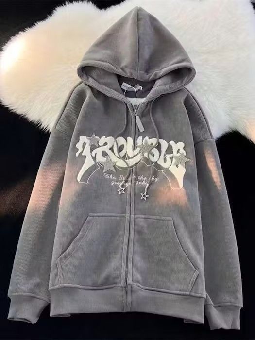 Japanese Brand × Vintage Letter Embroidery Hoodies Size US XL / EU 56 / 4 - 2 Thumbnail