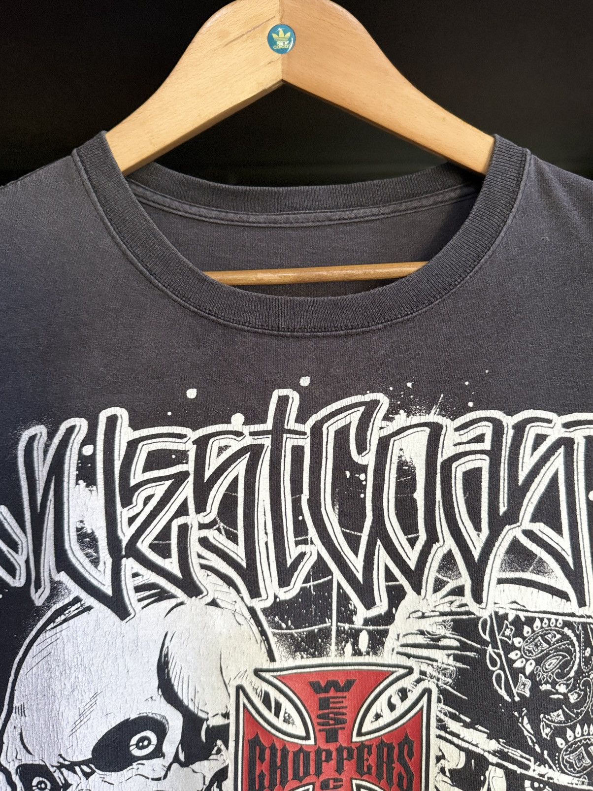 West Coast Choppers Thrashed Vintage West Coast Choppers Skulls Sun Faded Tee Size US XXL / EU 58 / 5 - 5 Thumbnail