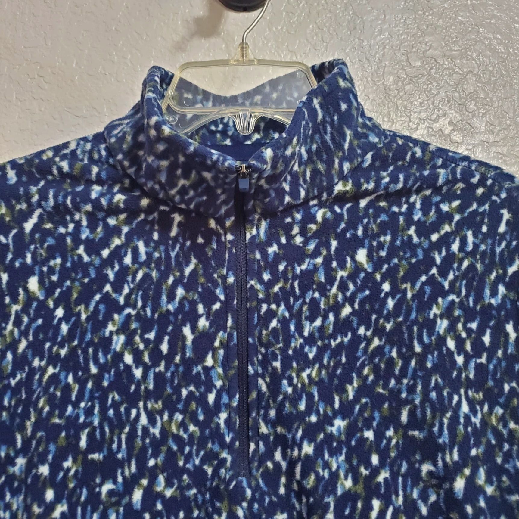 Lands' End VINTAGE Lands' End Fleece Pullover Womens Plus 1X Blue White Print 1/4 Zip Outdoors Size XL / US 12-14 / IT 48-50 - 4 Thumbnail