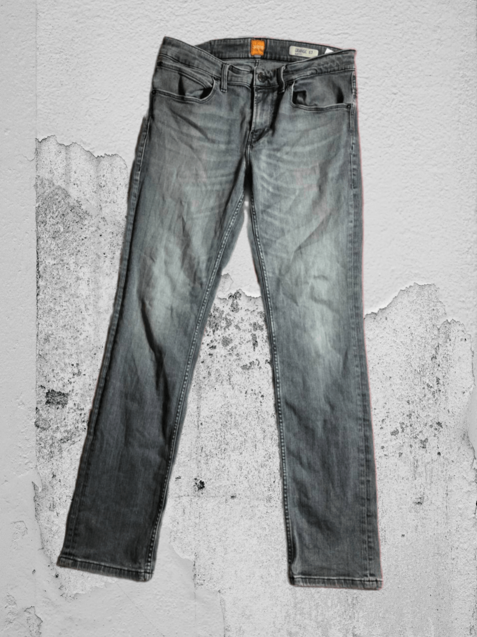 Hugo Boss Dirty Painted Distressed Thrashed Faded Baggy Jeans Y2K Size US 32 / EU 48 - 1 Thumbnail