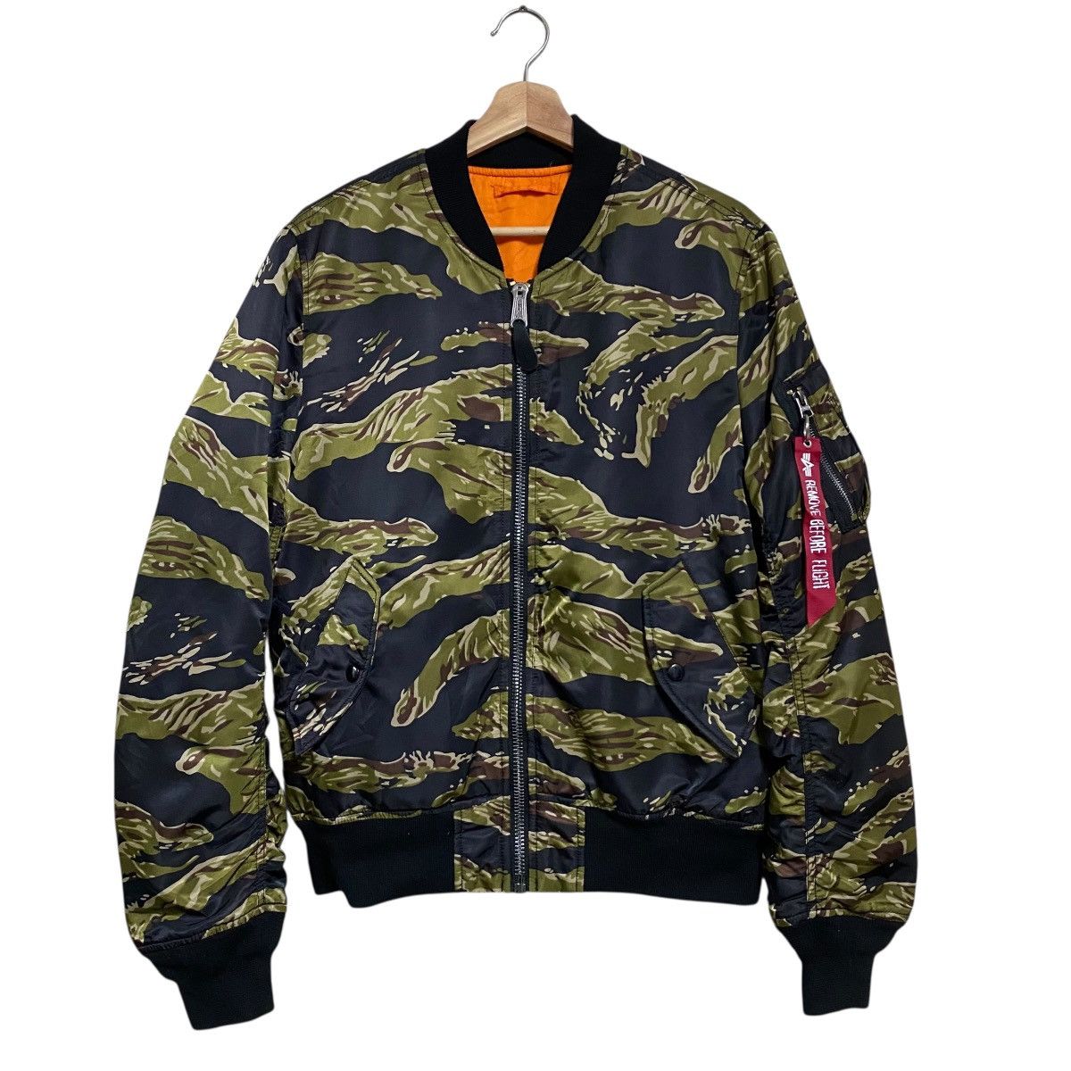 Alpha Industries Tiger Camo MA-1 Bomber Jacket Reversible