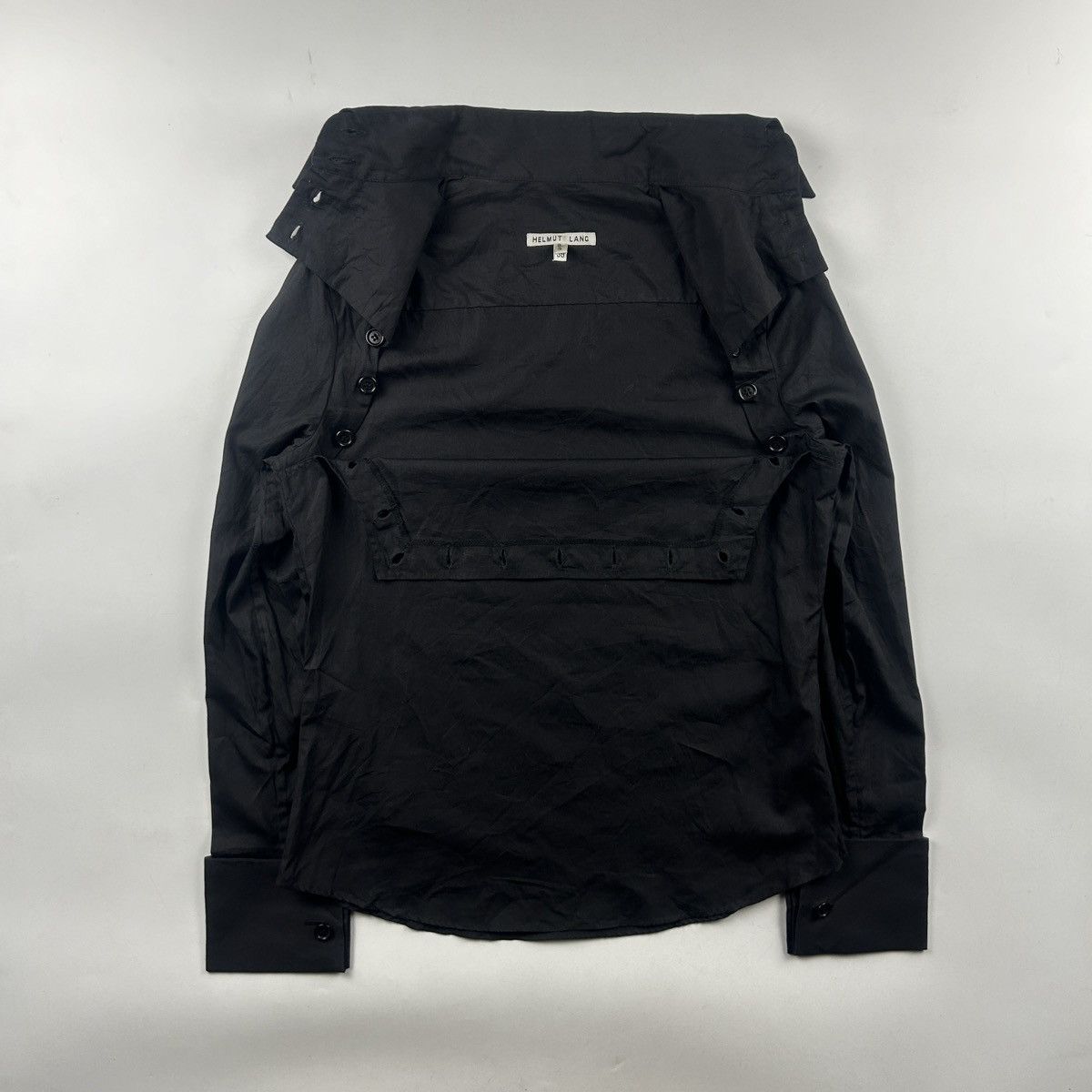 Helmut Lang 1993 Helmut Lang Marine Hi Collar Many Button Shirt Size XS / US 0-2 / IT 36-38 - 1 Thumbnail