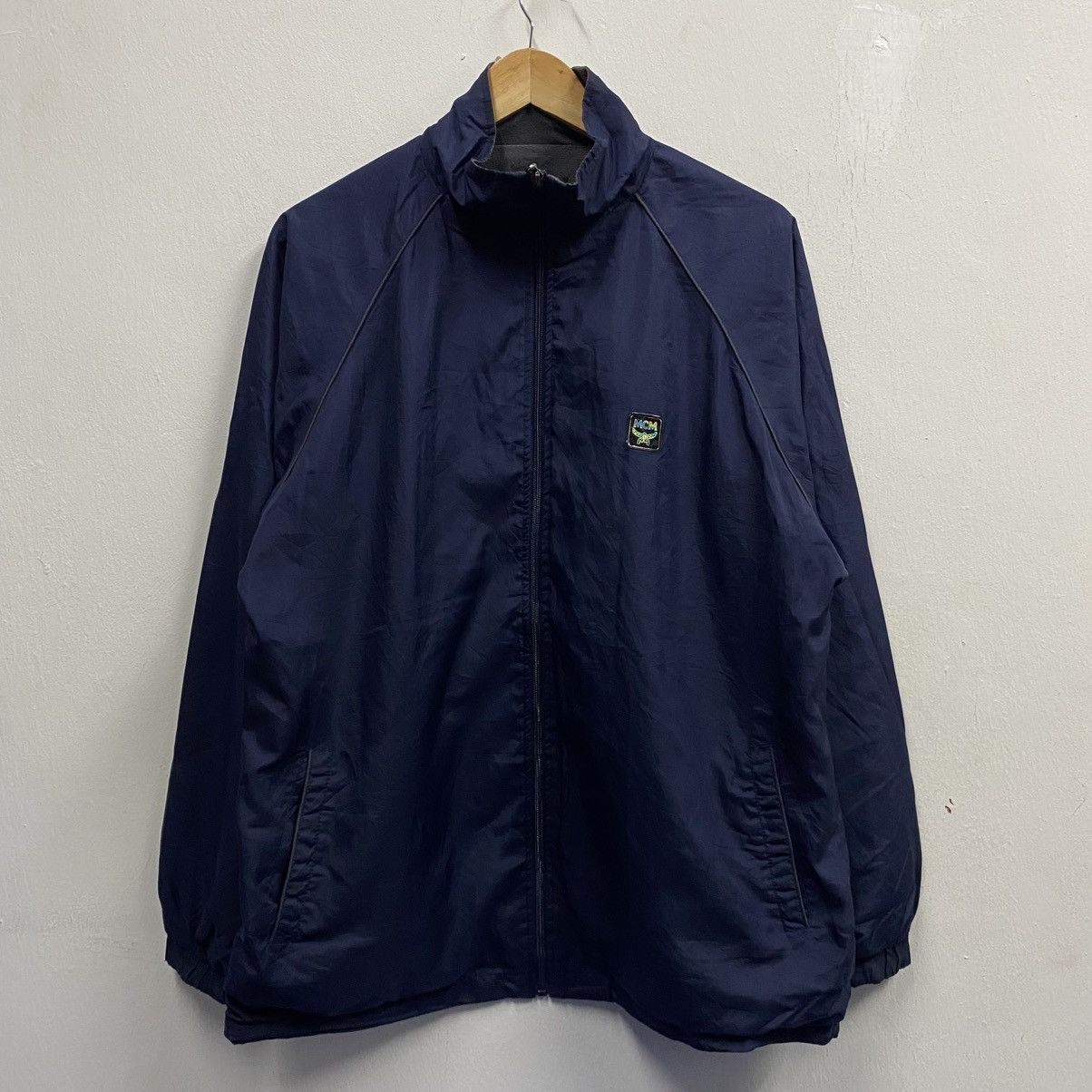Vintage MCM Legere Windbreaker Jacket Navy Blue