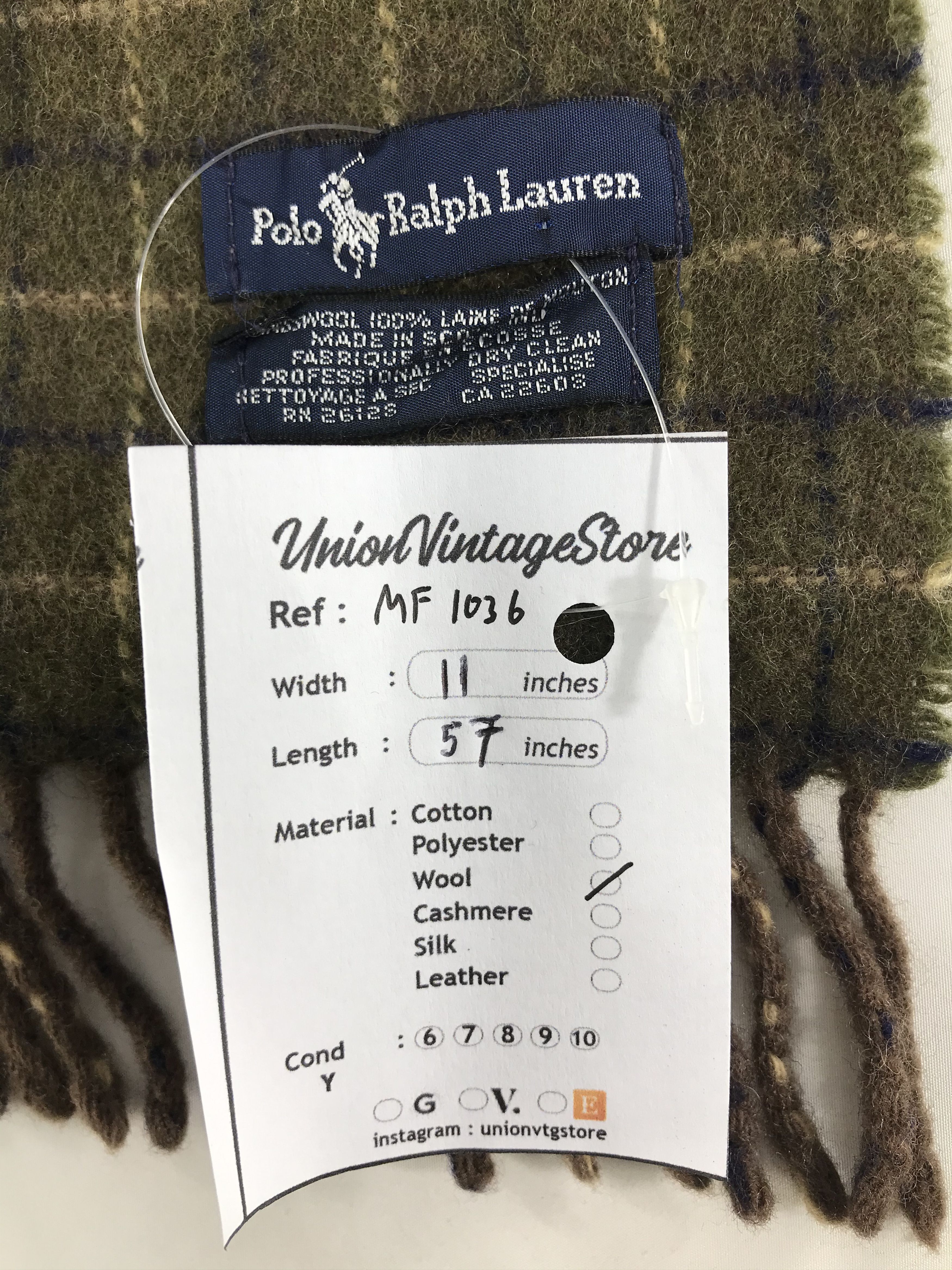 Polo Ralph Lauren Vintage Polo Ralph Lauren Scarf/Muffler/Neckwear MF1036 Size ONE SIZE - 5 Thumbnail
