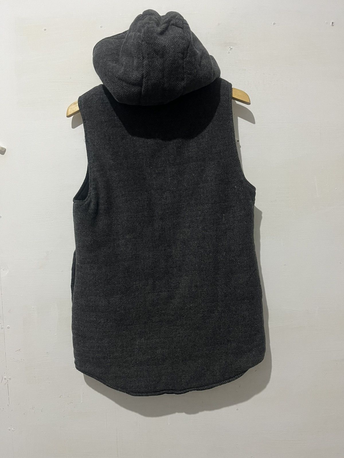 Japanese Brand Japanese Lauren 2Ann Herringbone Wool Blend Hooded Vest Size US M / EU 48-50 / 2 - 5 Thumbnail
