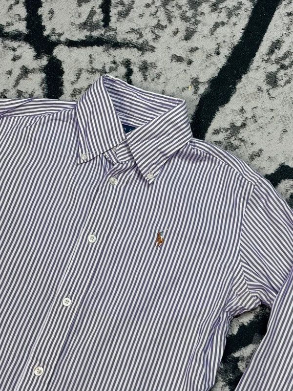 Ralph Lauren Polo Ralph Lauren Striped Shirt Purple White XS Logo Size US XS / EU 42 / 0 - 3 Thumbnail