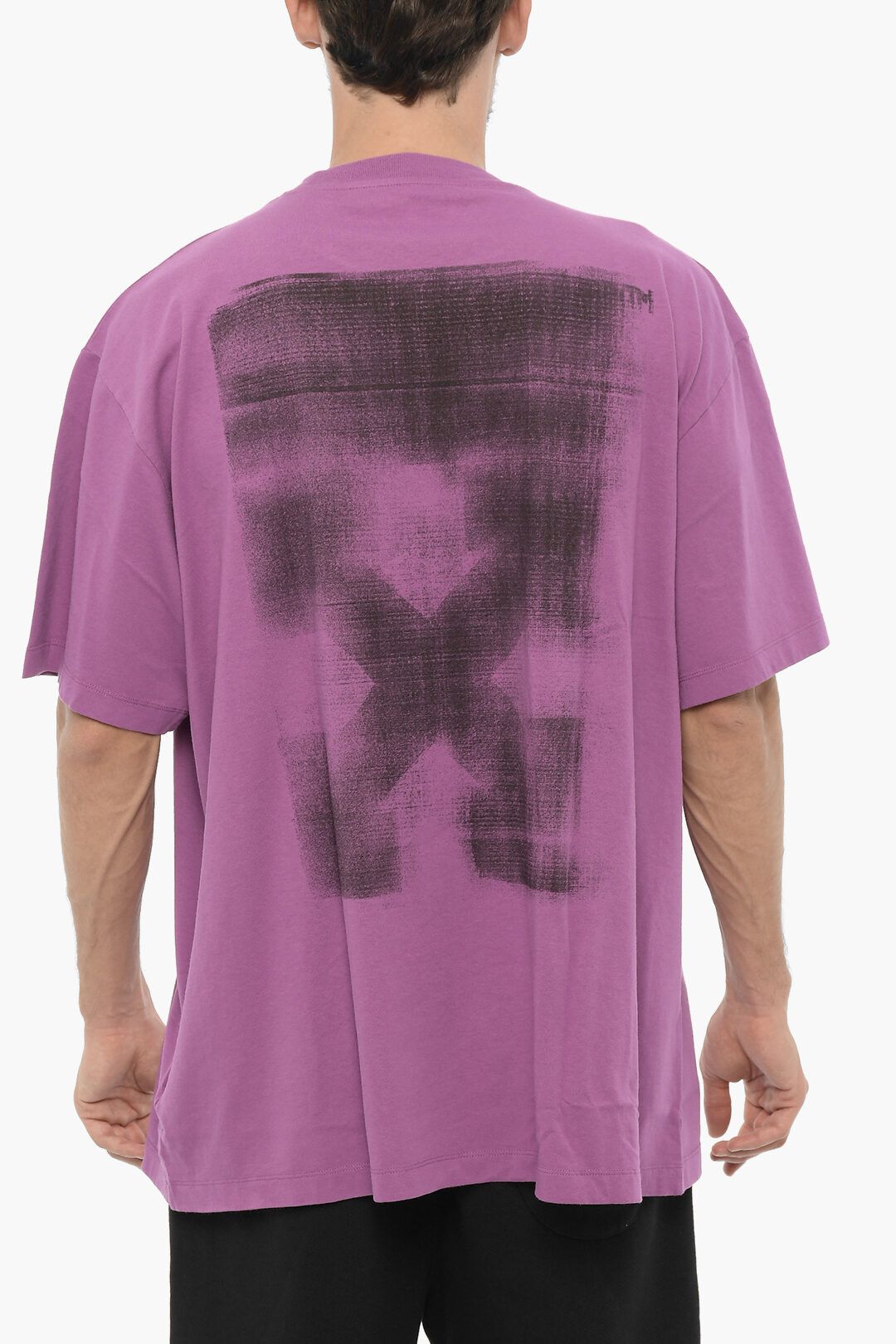 Off-White og1mm0824 Solid Color Crewneck T-Shirt in Purple Size US XXS / EU 40 - 2 Thumbnail