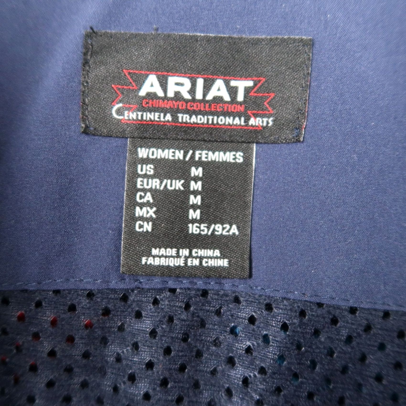 Ariat Ariat Jacket Aztec Blue Full Zip Long Sleeve Regular Size M Women’s Medium/Fleece Jacket/Aztec Pattern/Fleece/Blue/Garment Care: Machine Washable Size S / US 4 / IT 40 - 5 Thumbnail