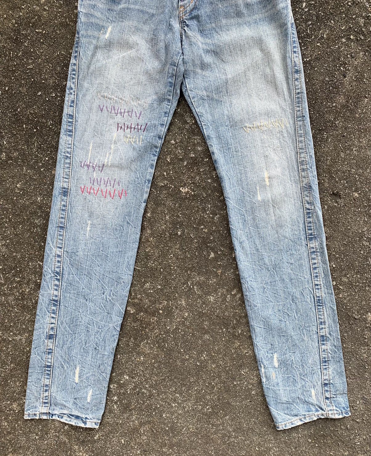 Beauty Beast × If Six Was Nine Distressed Antgauge Embroidered Denim Pants Size US 30 / EU 46 - 9 Thumbnail