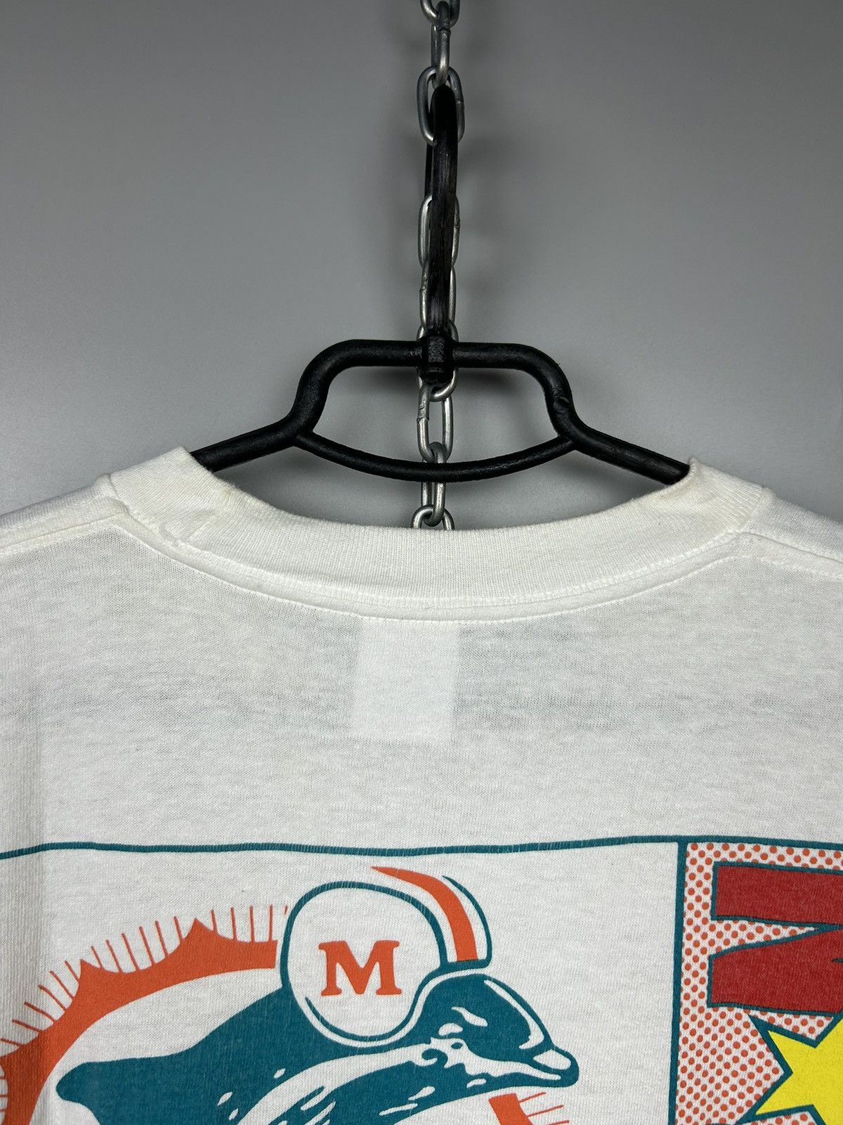 NFL Vintage 90s Miami Dolphins Nfl Team T shirt Size US XL / EU 56 / 4 - 2 Thumbnail