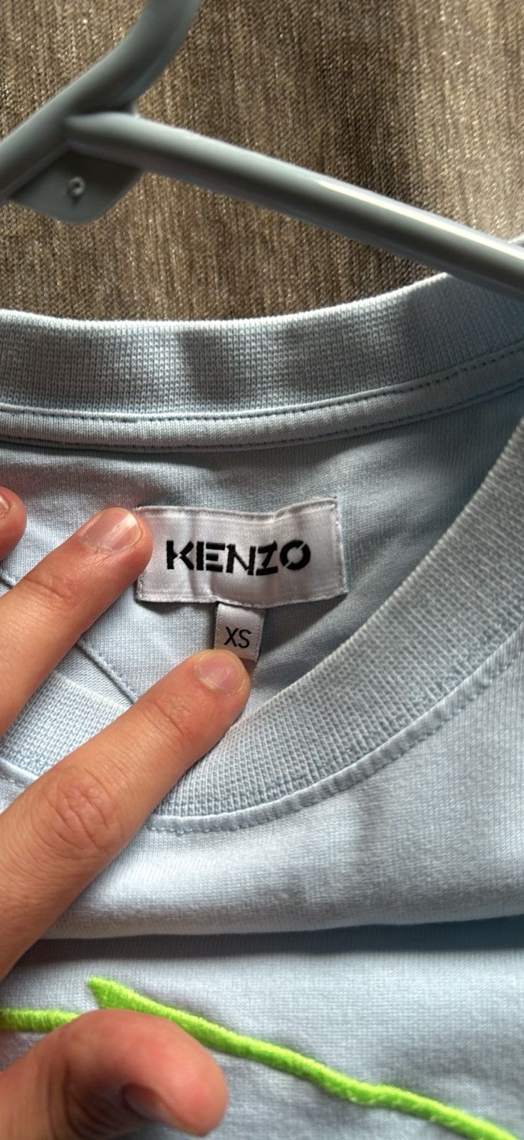 Kenzo Kenzo Embroidered Face T-Shirt – Light Blue Size US XS / EU 42 / 0 - 3 Thumbnail