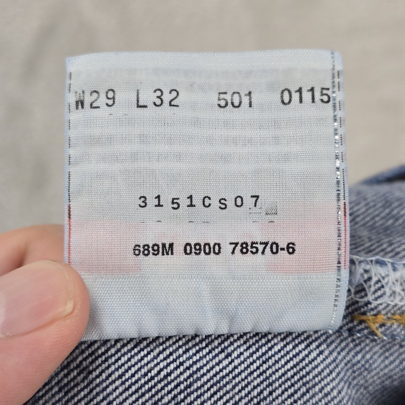 Levi's Vtg Levis 501 Jeans Men 29x32 (Fits 28x30) Button Fly Y2K Size US 28 / EU 44 - 7 Thumbnail