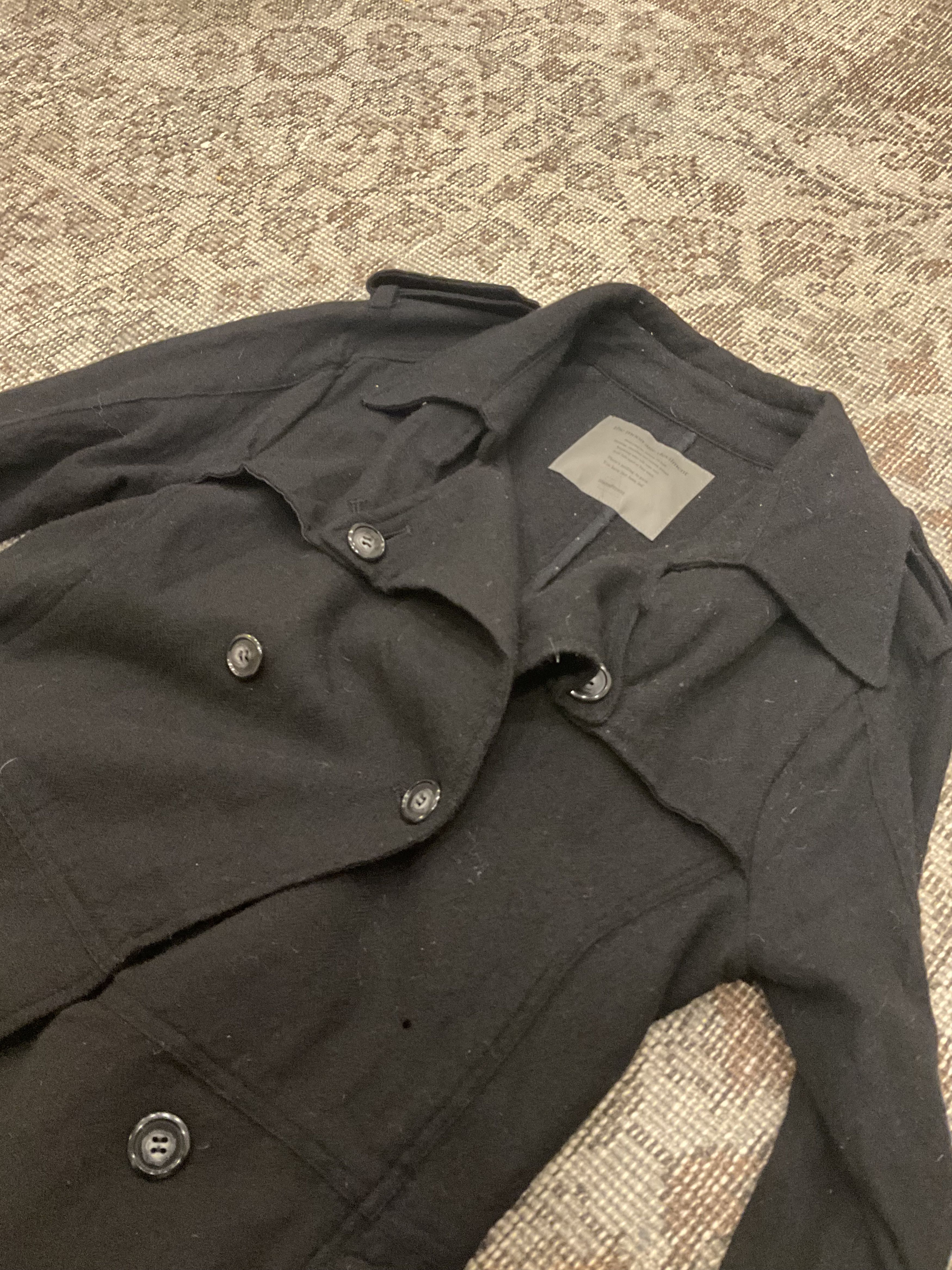 Other The Moon Age Devilment Double Breasted Peacoat Black Wool Size US M / EU 48-50 / 2 - 2 Thumbnail