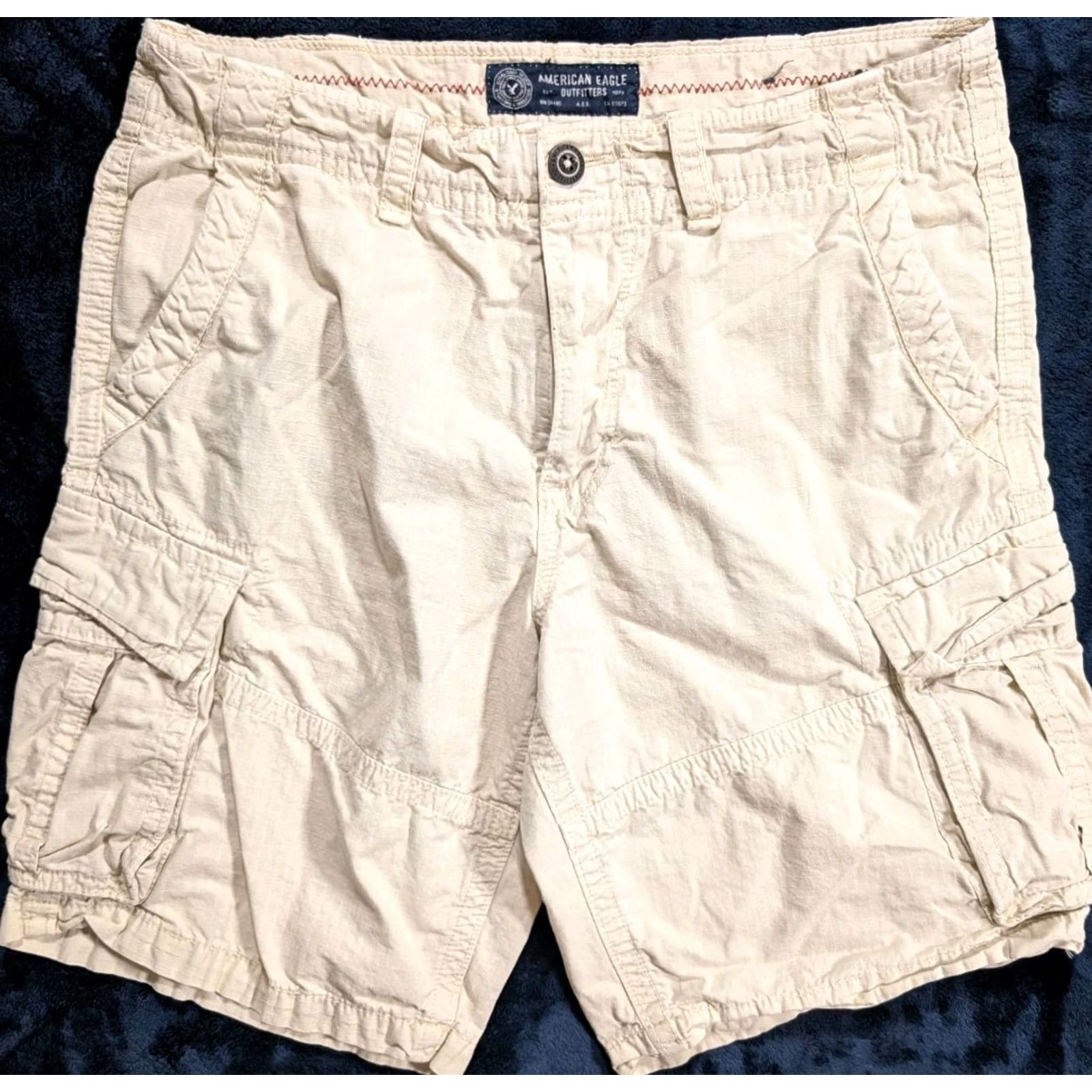American Eagle Outfitters American Eagle Men's Classic Length Casual Shorts 9" Inseam Ivory Cream Size 33 Size US 32 / EU 48 - 2 Thumbnail