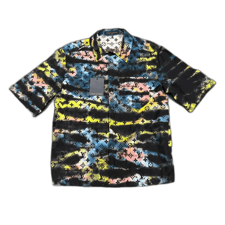 Louis Vuitton Black Tie-Dye Zip Up Denim Shirt-yf Size US M / EU 48-50 / 2 - 1 Thumbnail