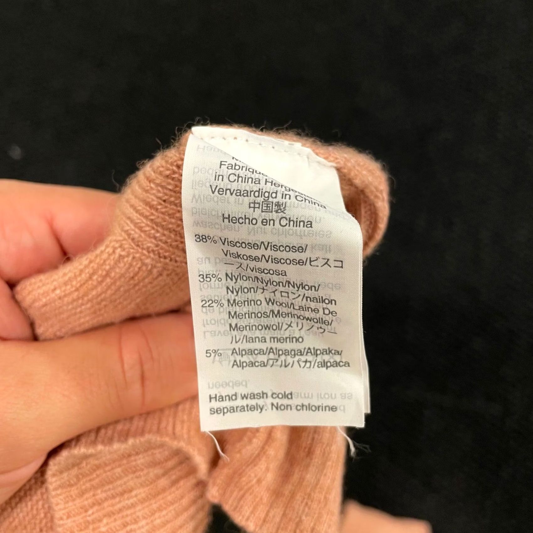 Madewell Madewell Sweater Shirt Pullover S Women Dolman Knit Waffle-Knit Merino Wool Blend Pink Scoop Neck Seasonal Casual Size S / US 4 / IT 40 - 4 Thumbnail