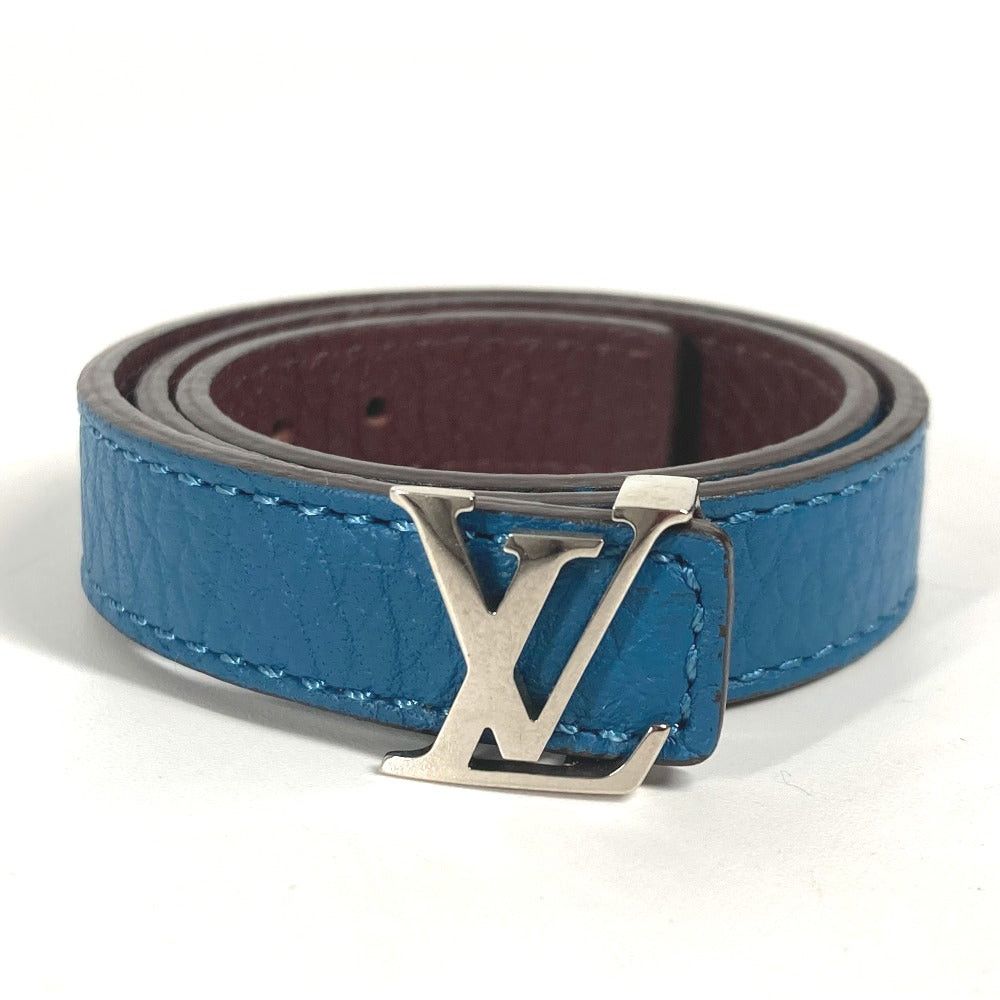 Louis Vuitton Louis Vuitton M6015E Brasle Lv Accessories Twofold Bicolor Bracelet Tryon Leather Unisex Blue Size ONE SIZE - 1 Thumbnail