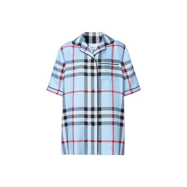 Burberry Burberry Check Pattern Short Sleeve Shirt 0079 Size S / US 4 / IT 40 - 1 Thumbnail