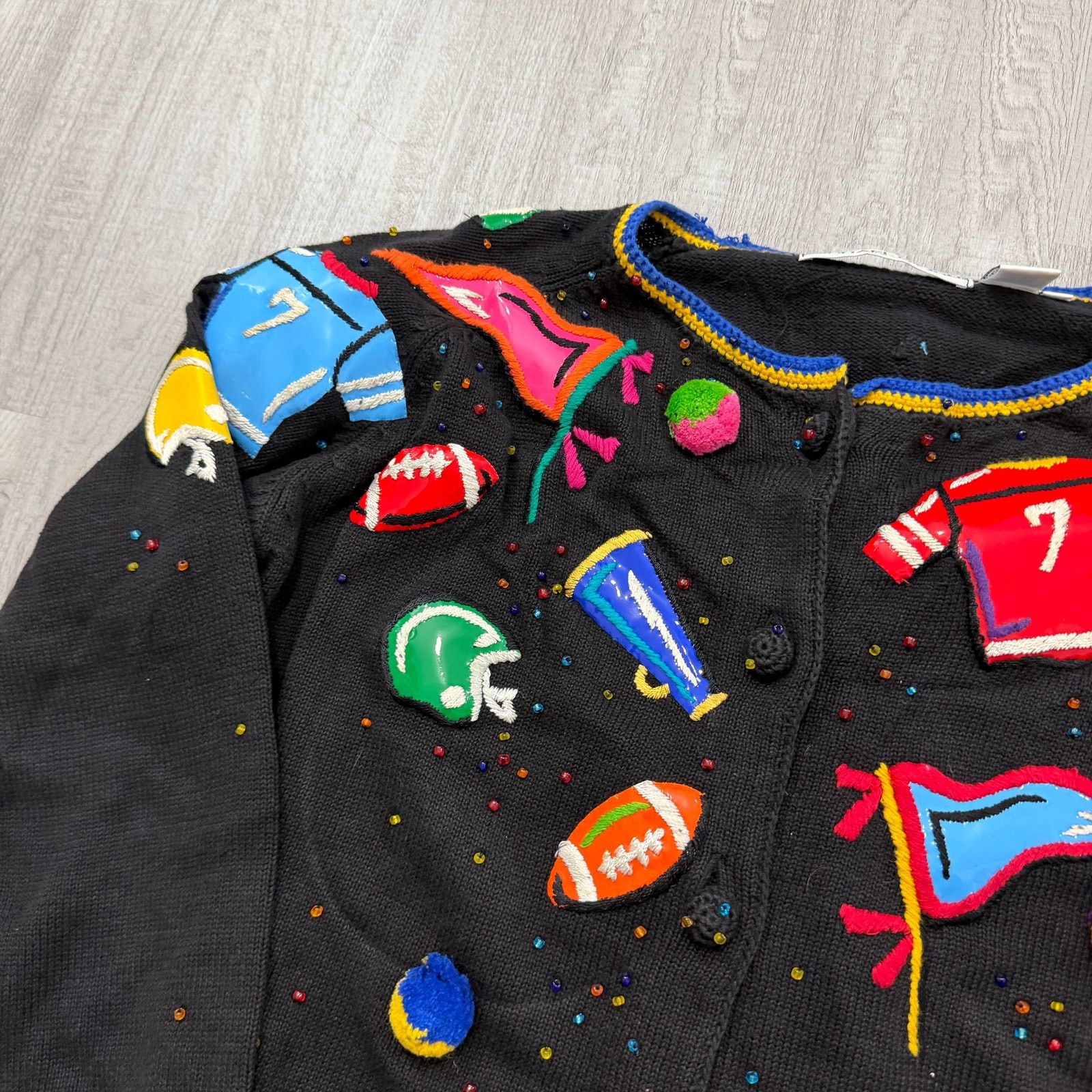 Vintage Vintage Michael Simon Cardigan Medium Cheerleader Football Size M / US 6-8 / IT 42-44 - 4 Thumbnail
