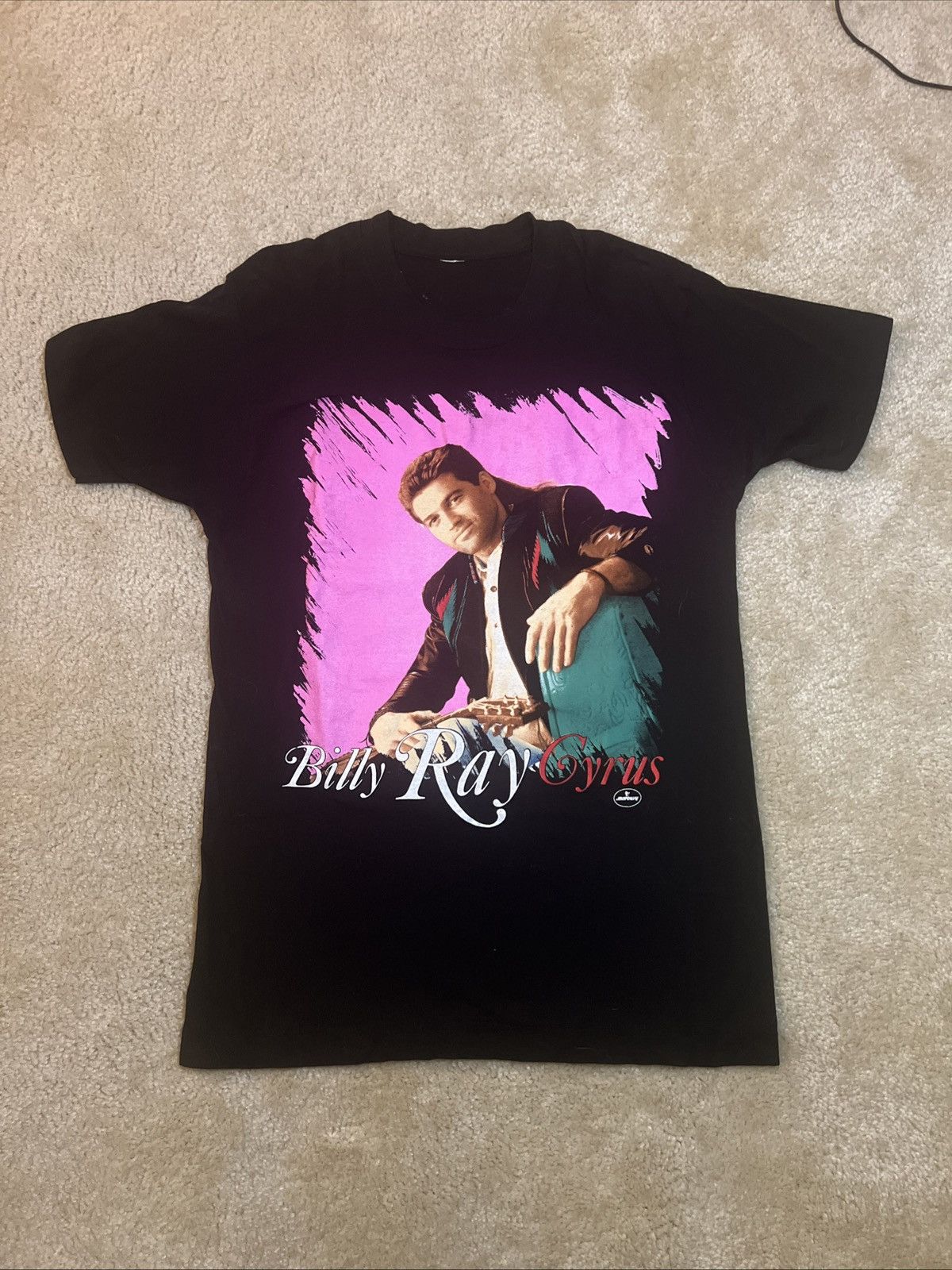 Vintage Billy Ray Cyrus 90s Graphic T-Shirt Size US M / EU 48-50 / 2 - 1 Thumbnail