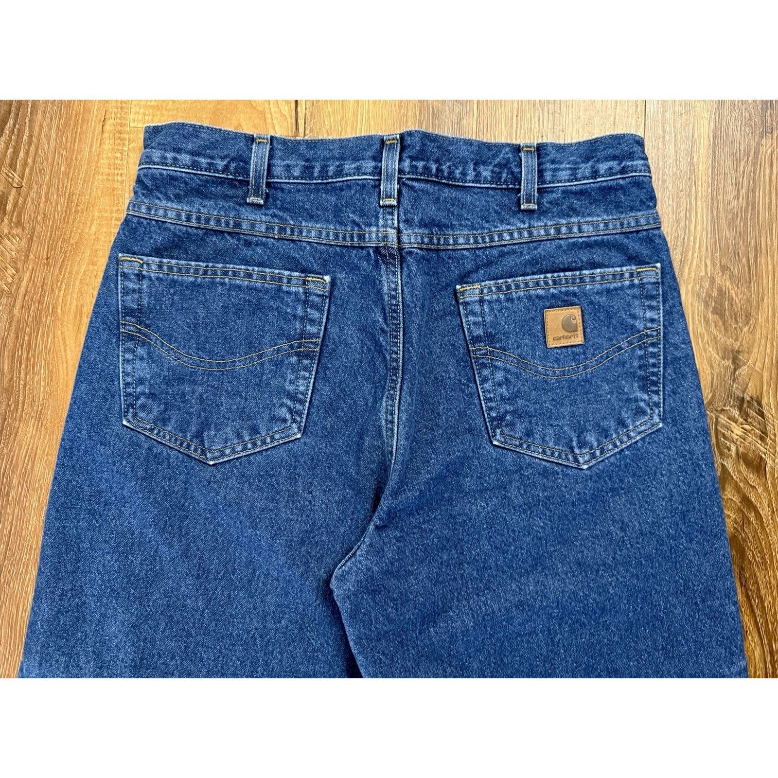 Carhartt Carhartt Men's Pants Flannel Lined Straight Blue Jeans Size US 34 / EU 50 - 7 Thumbnail