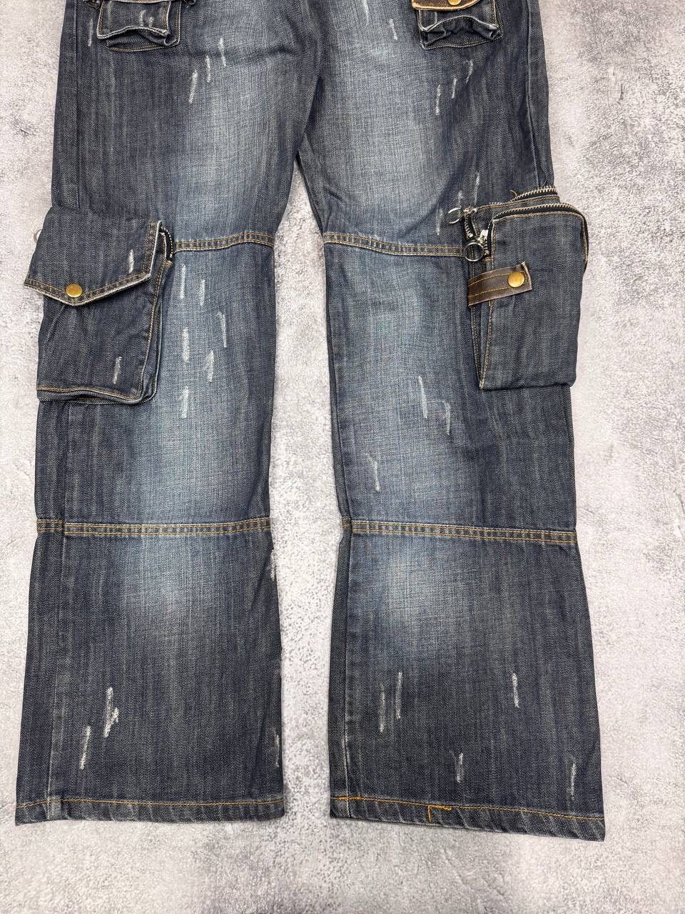 Other Kickdown Avant Garde Multipocket leather Pocket Men's Jeans Size US 34 / EU 50 - 2 Thumbnail