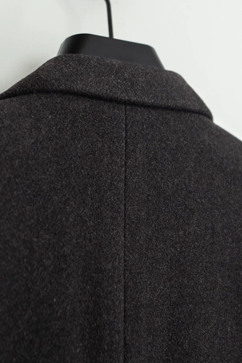 Yohji Yamamoto Yohji Yamamoto size m 80s Wide-shouldered one-button wool s Size 36R - 6 Thumbnail
